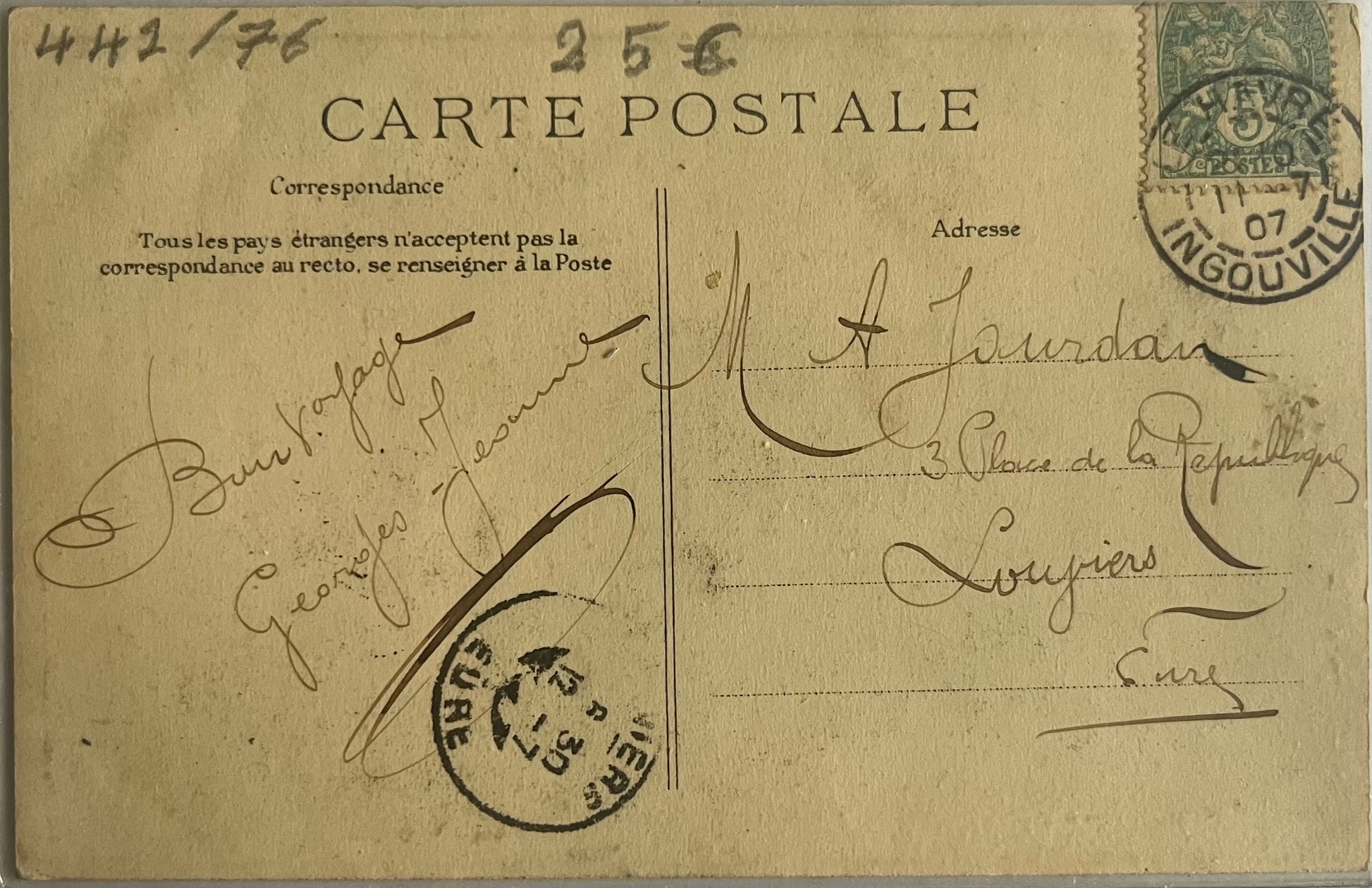 CPA FR76 Gare du Havre - Accident du 17 juin 1907 verso