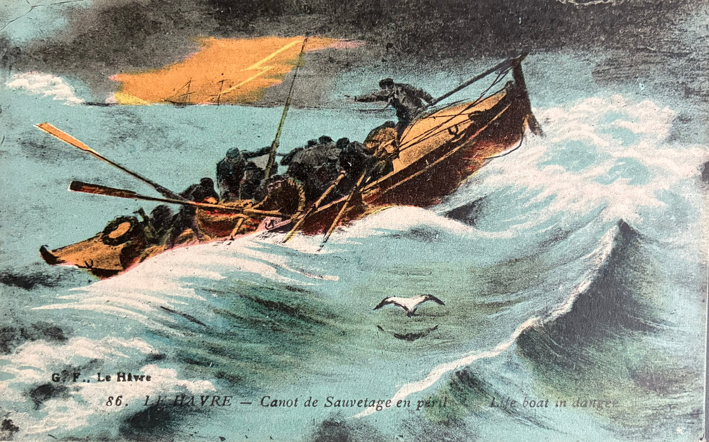 CPA FR76 Le Havre - Canot de Sauvetage en péril GF