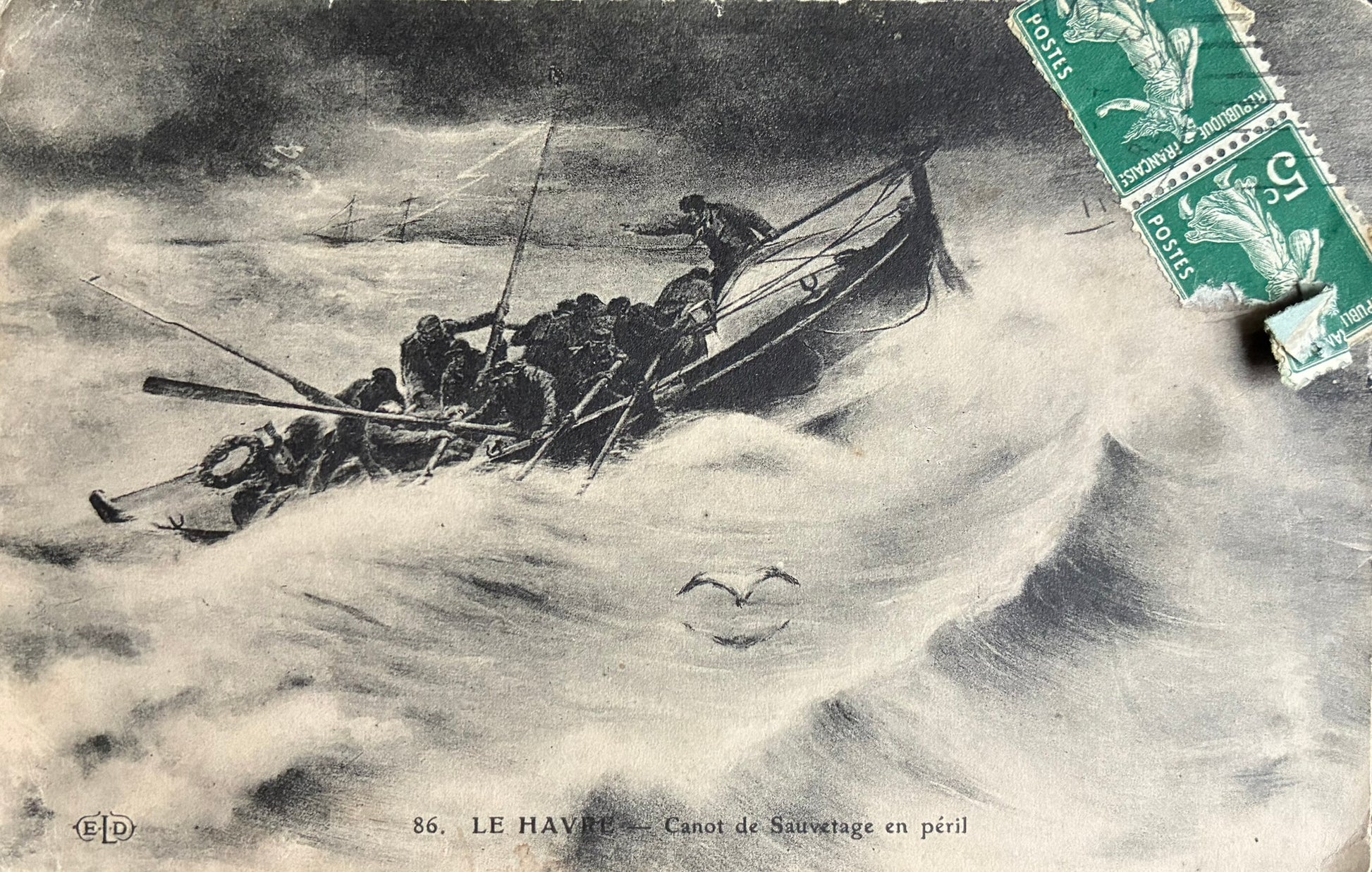 CPA FR76 Le Havre - Canot de Sauvetage en péril
