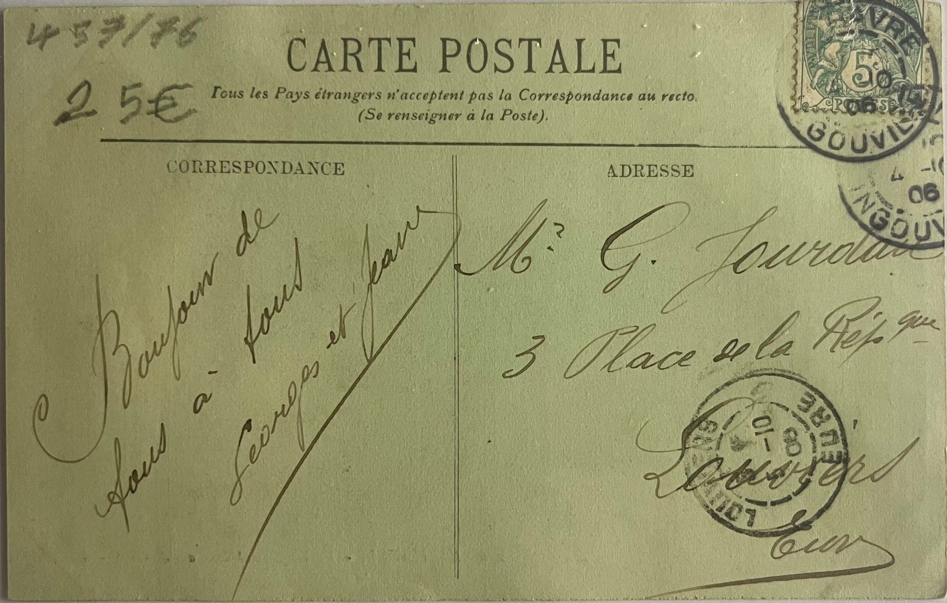 CPA FR76 Le Havre - Déchargement des Sacs de Café verso