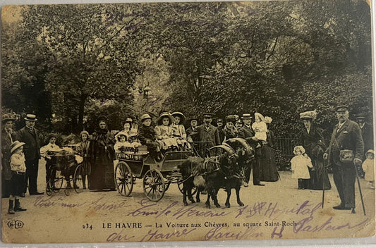 CPA FR76 Le Havre - La Voiture aux Chèvres, au square Saint-Roch recto