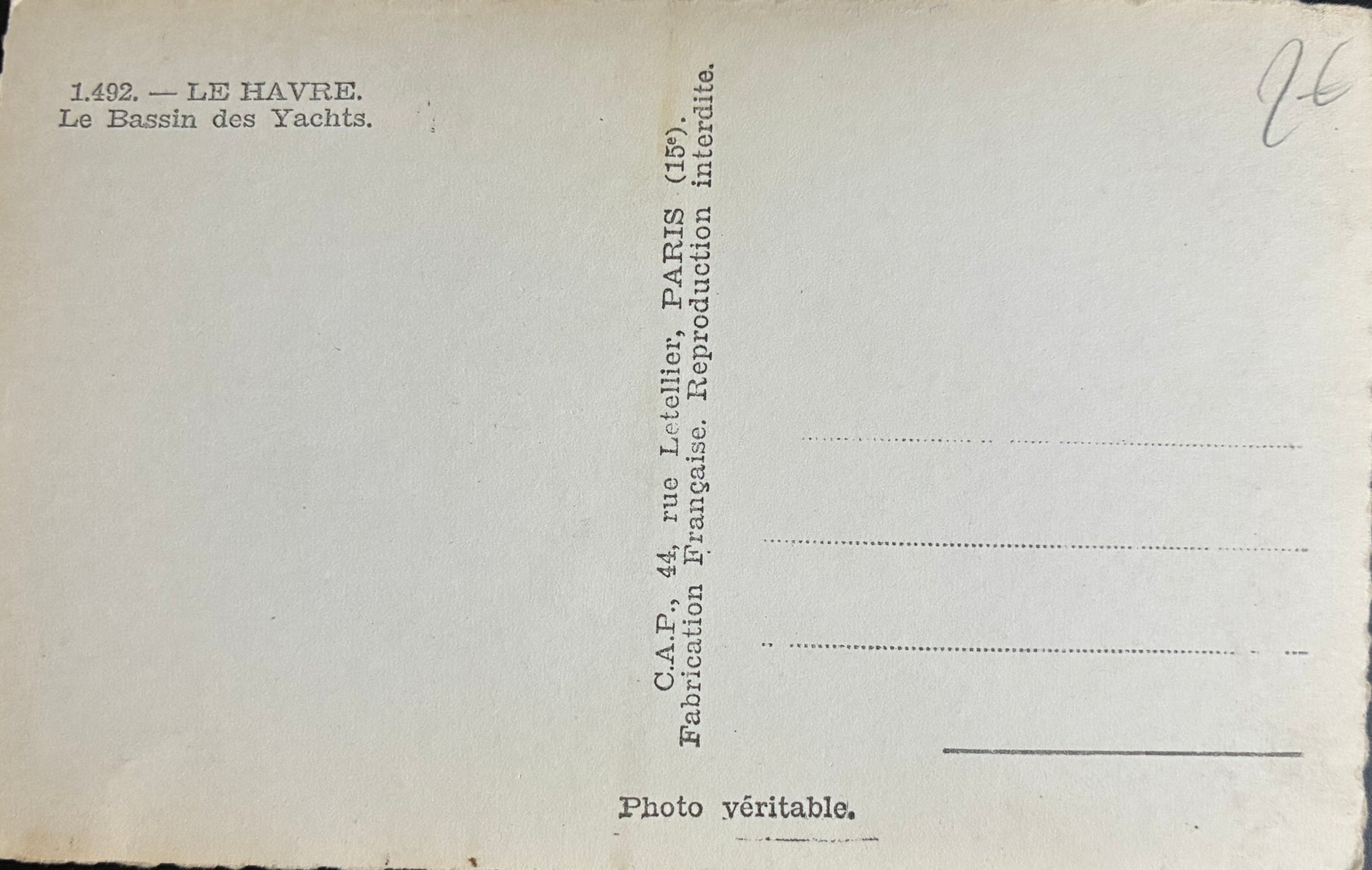 CPA FR76 Le Havre - Le Bassin des Yachts CAP