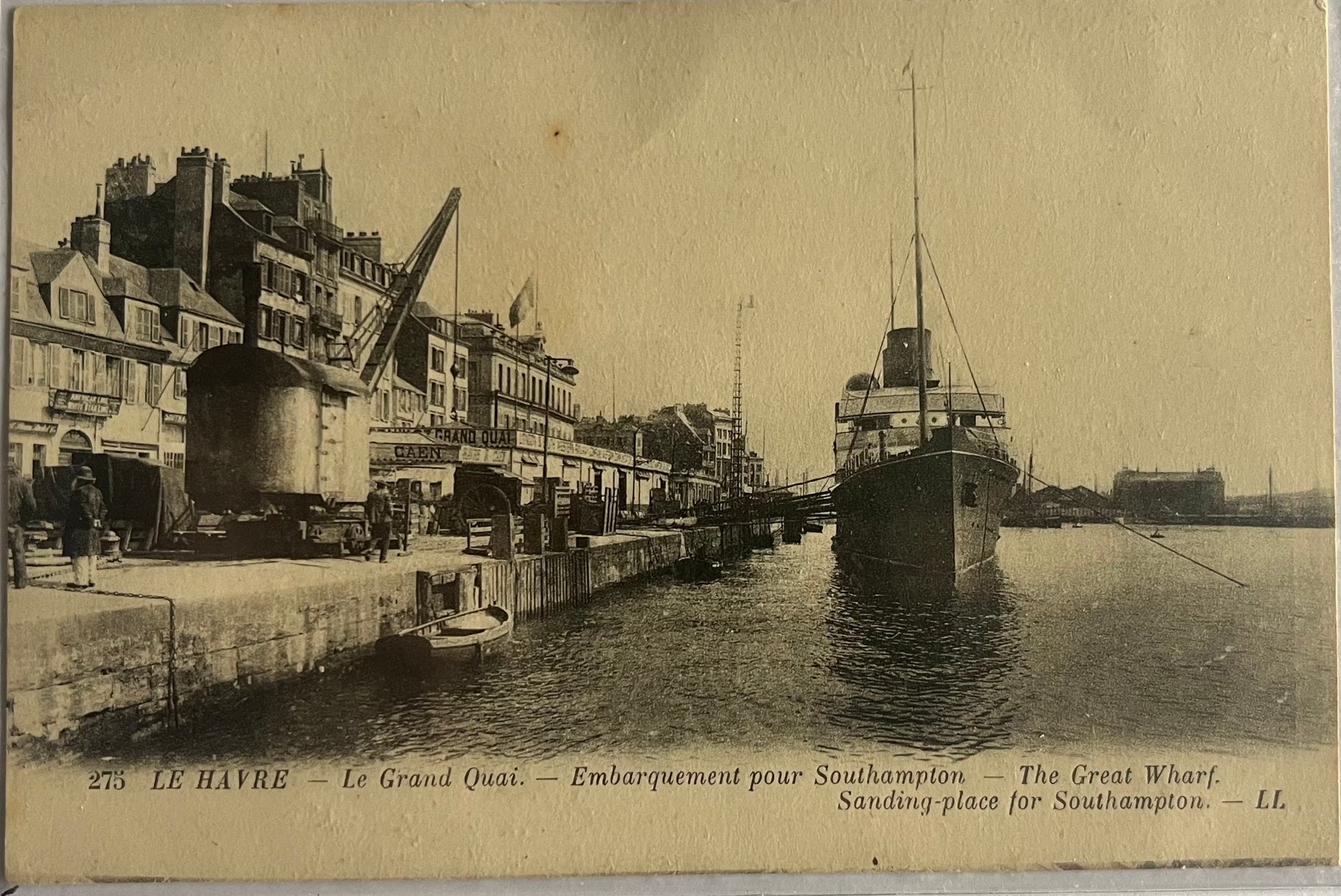 CPA FR76 Le Havre - Le Grand Quai - Embarquement pour Southampton - The Great Wharf Sanding place for Southampton recto