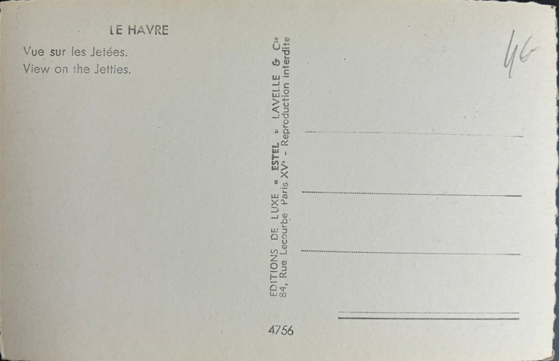 CPA FR76 Le Havre - Vue sur les Jetées Estel