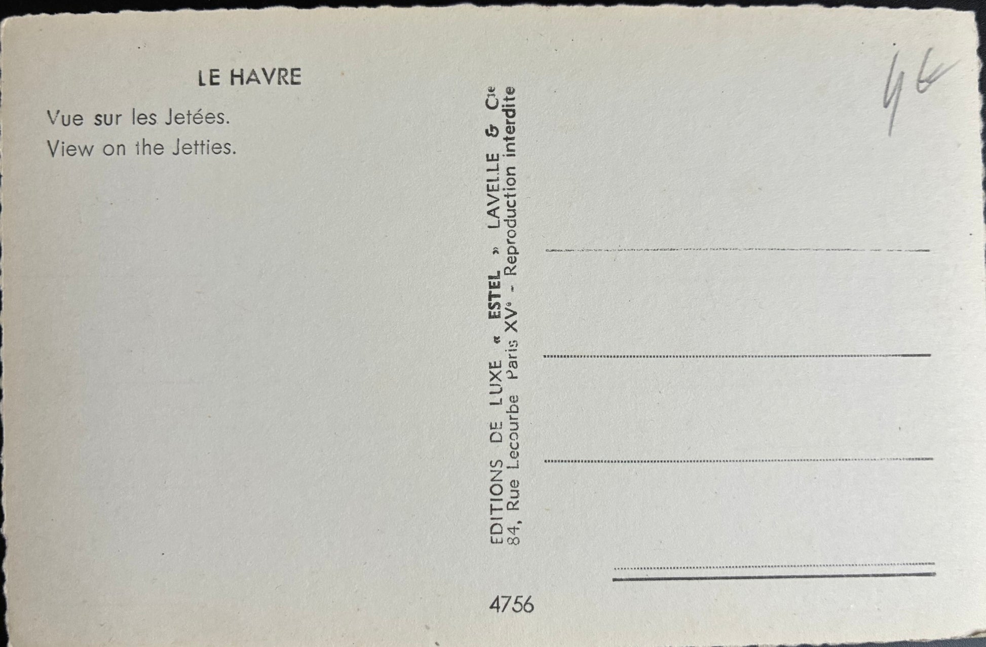 CPA FR76 Le Havre - Vue sur les Jetées
