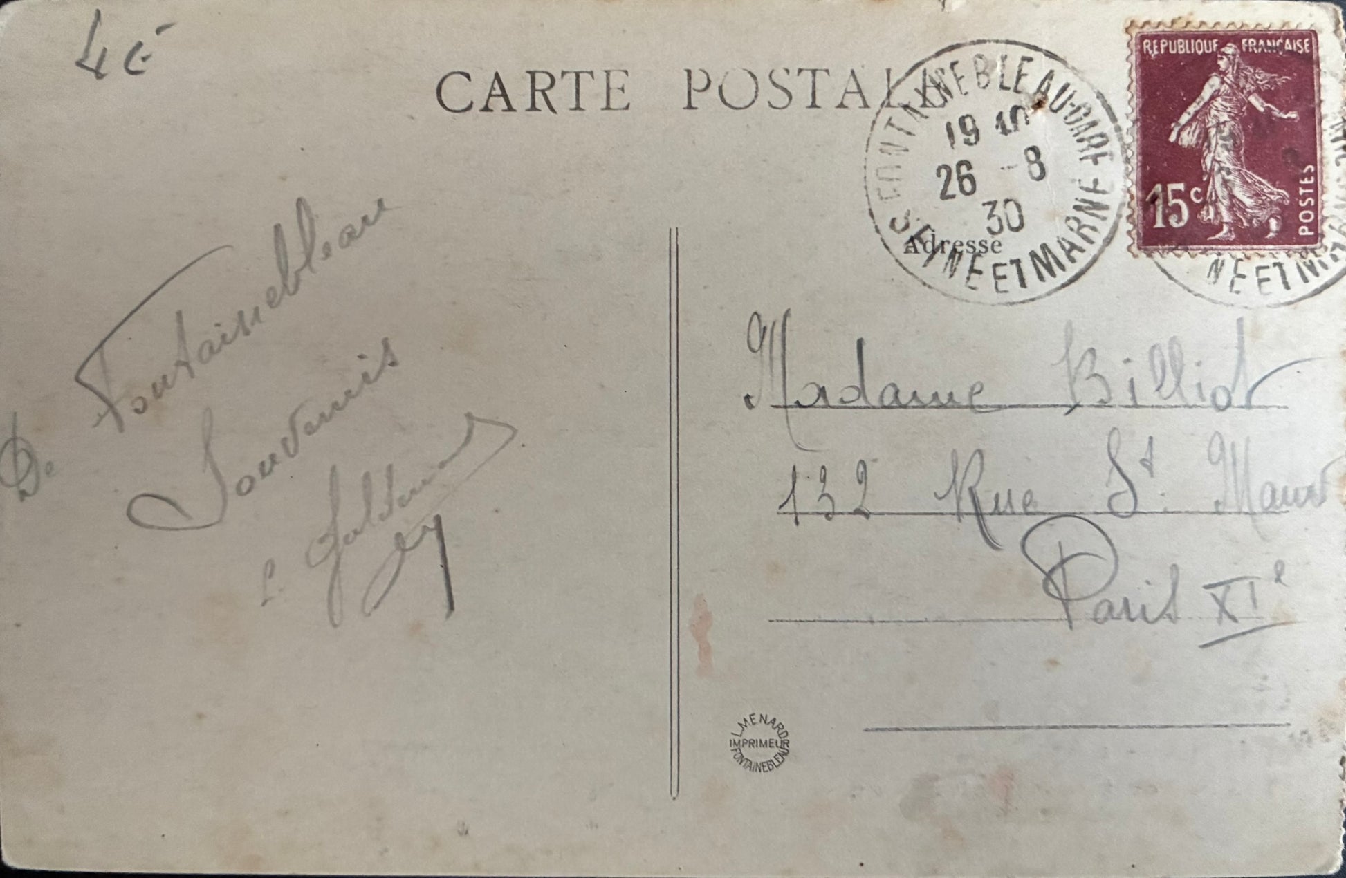 CPA FR77 Forêt de Fontainebleau - La Fontaine Sanguinède