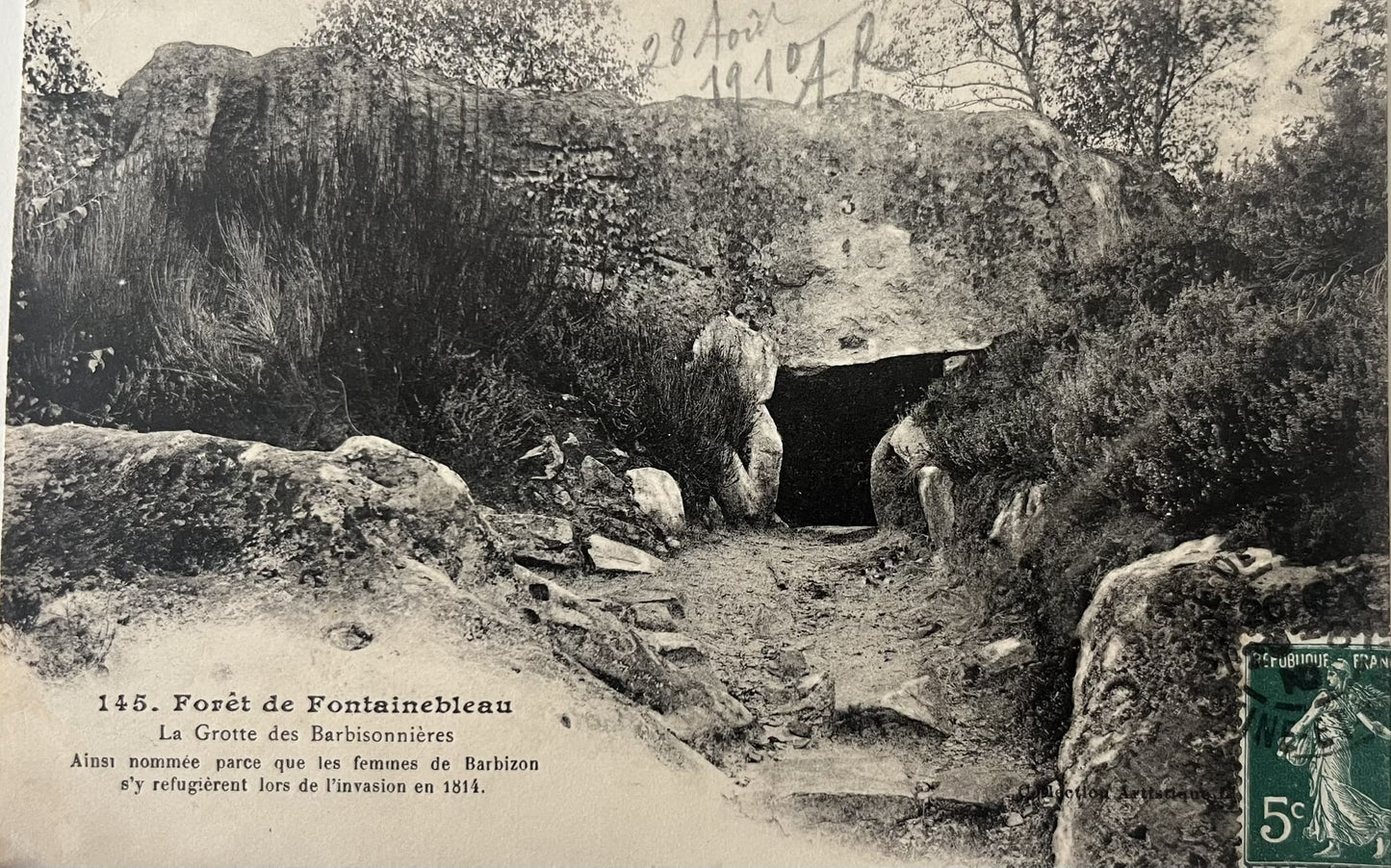 CPA FR77 Forêt de Fontainebleau - La Grotte des Barbisonnières