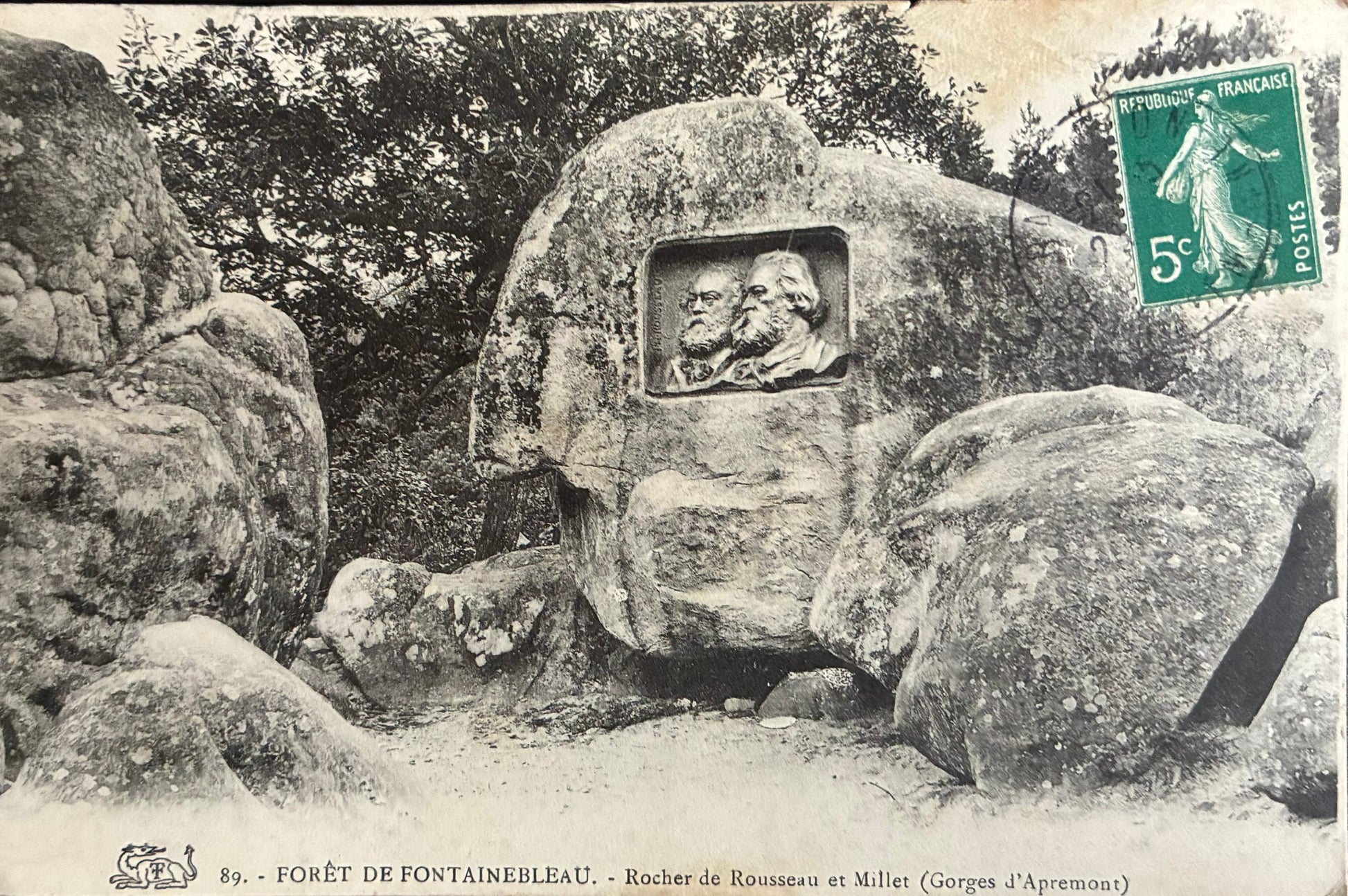 CPA FR77 Forêt de Fontainebleau - Rocher de Rousseau et Millet