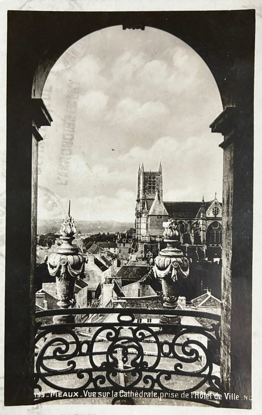 CPA FR77 Meaux - Vue sur la Cathédrale, prise de l'Hôtel de Ville