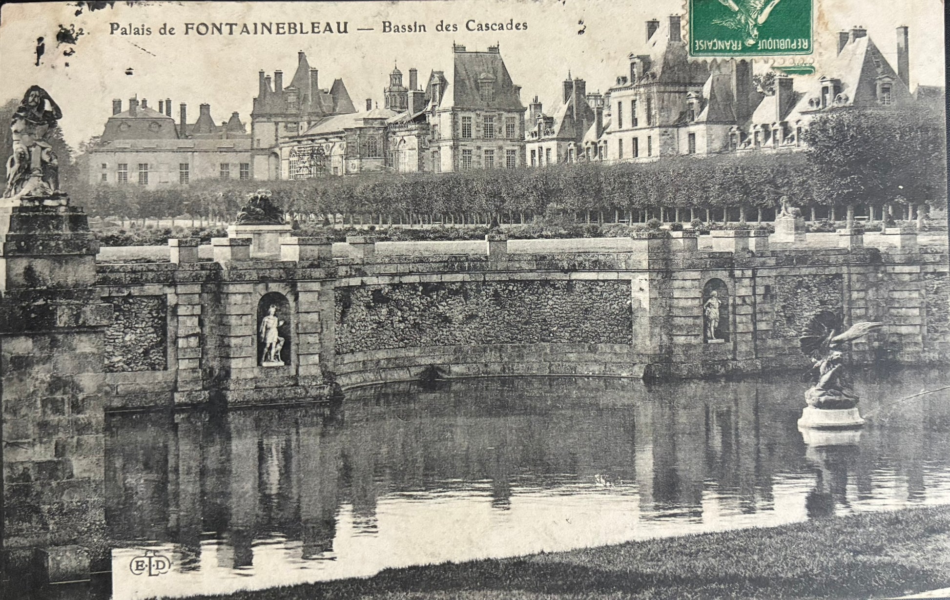 CPA FR77 Palais de Fontainebleau - Bassin des Cascades