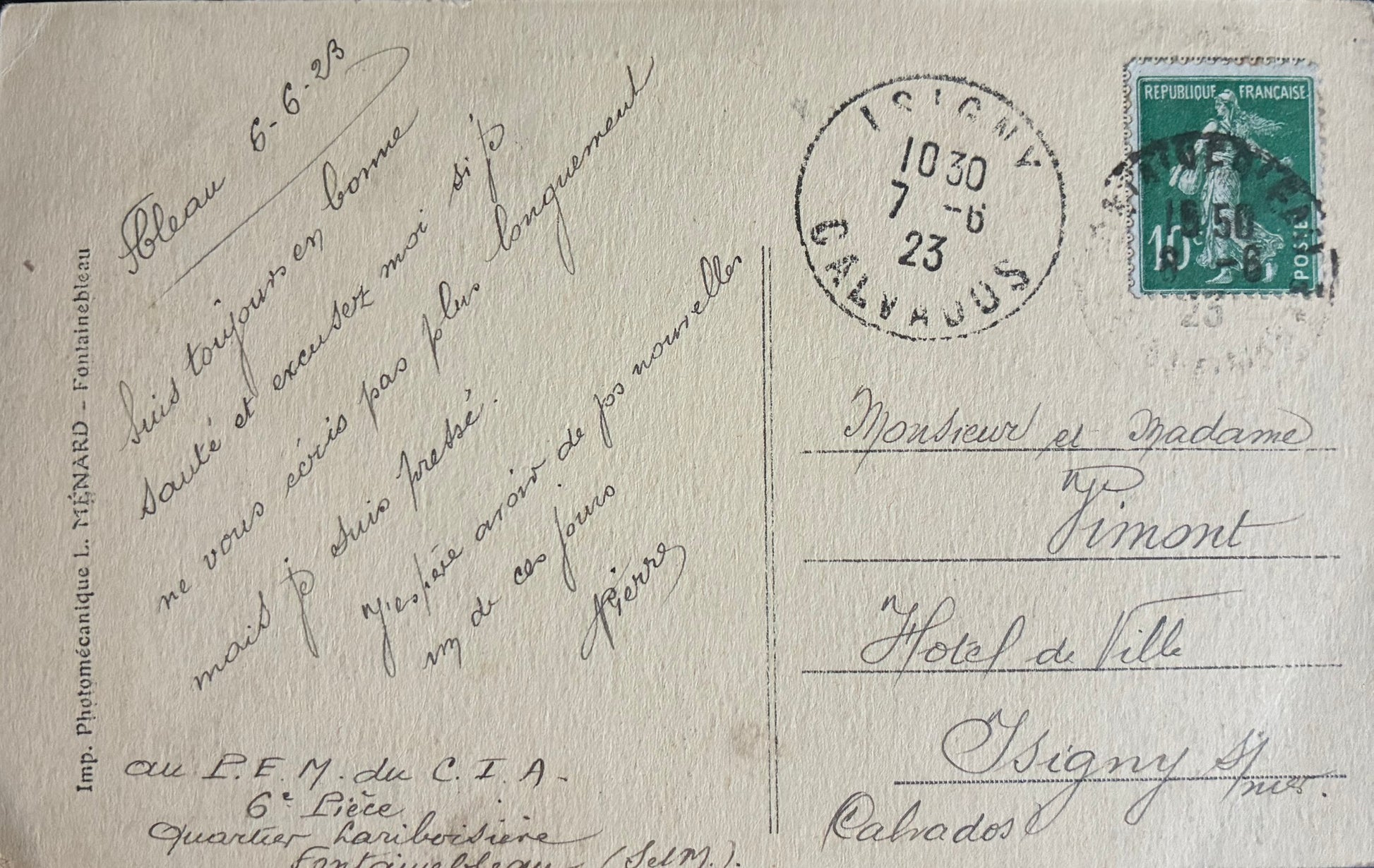 CPA FR77 Palais de Fontainebleau - Façade sur le Parterre