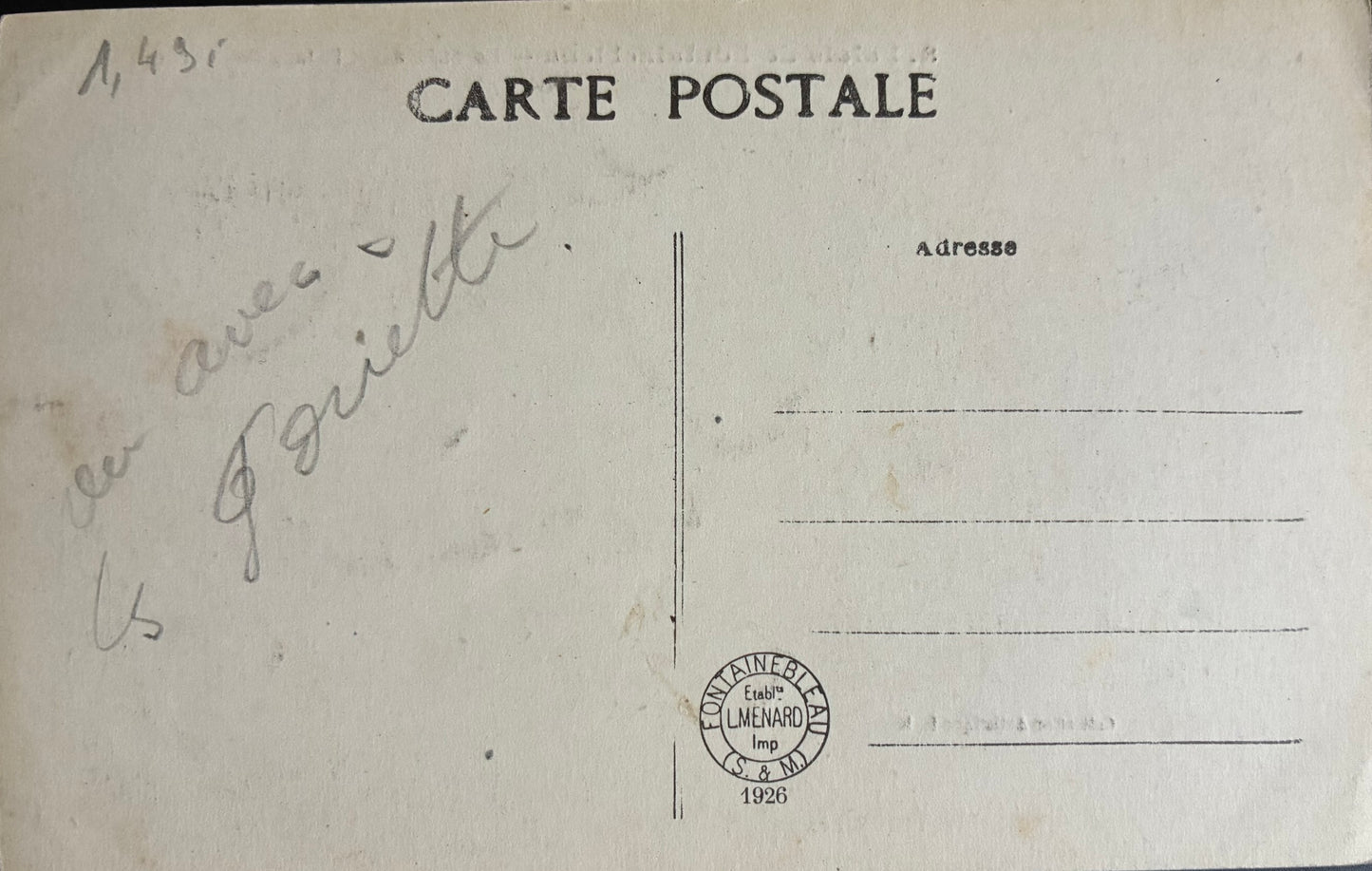 CPA FR77 Palais de Fontainebleau - Le Château et l'Etang des Carpes