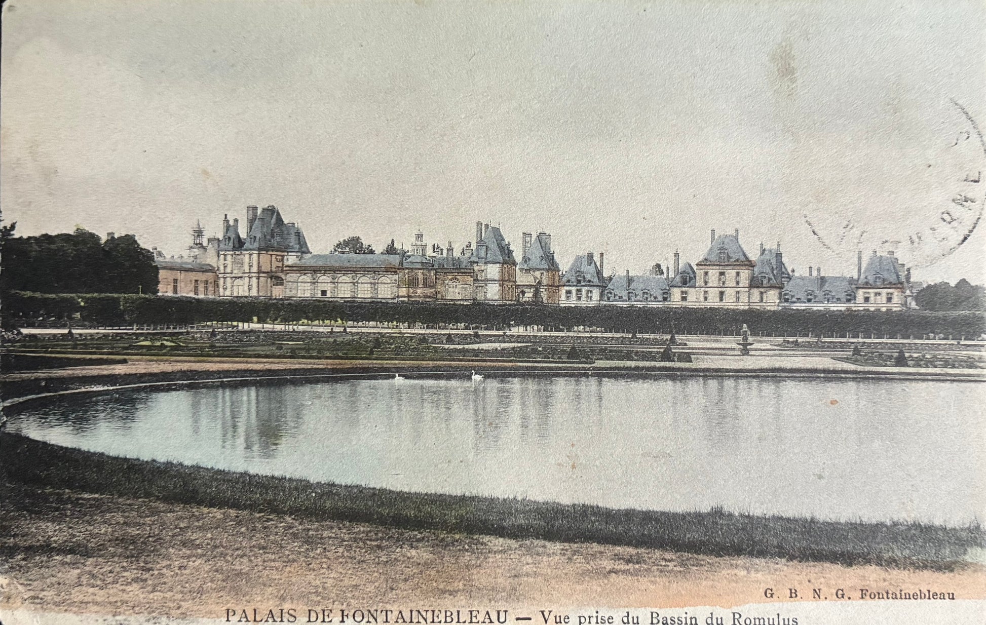 CPA FR77 Palais de Fontainebleau - Vue prise du Bassin du Romulus