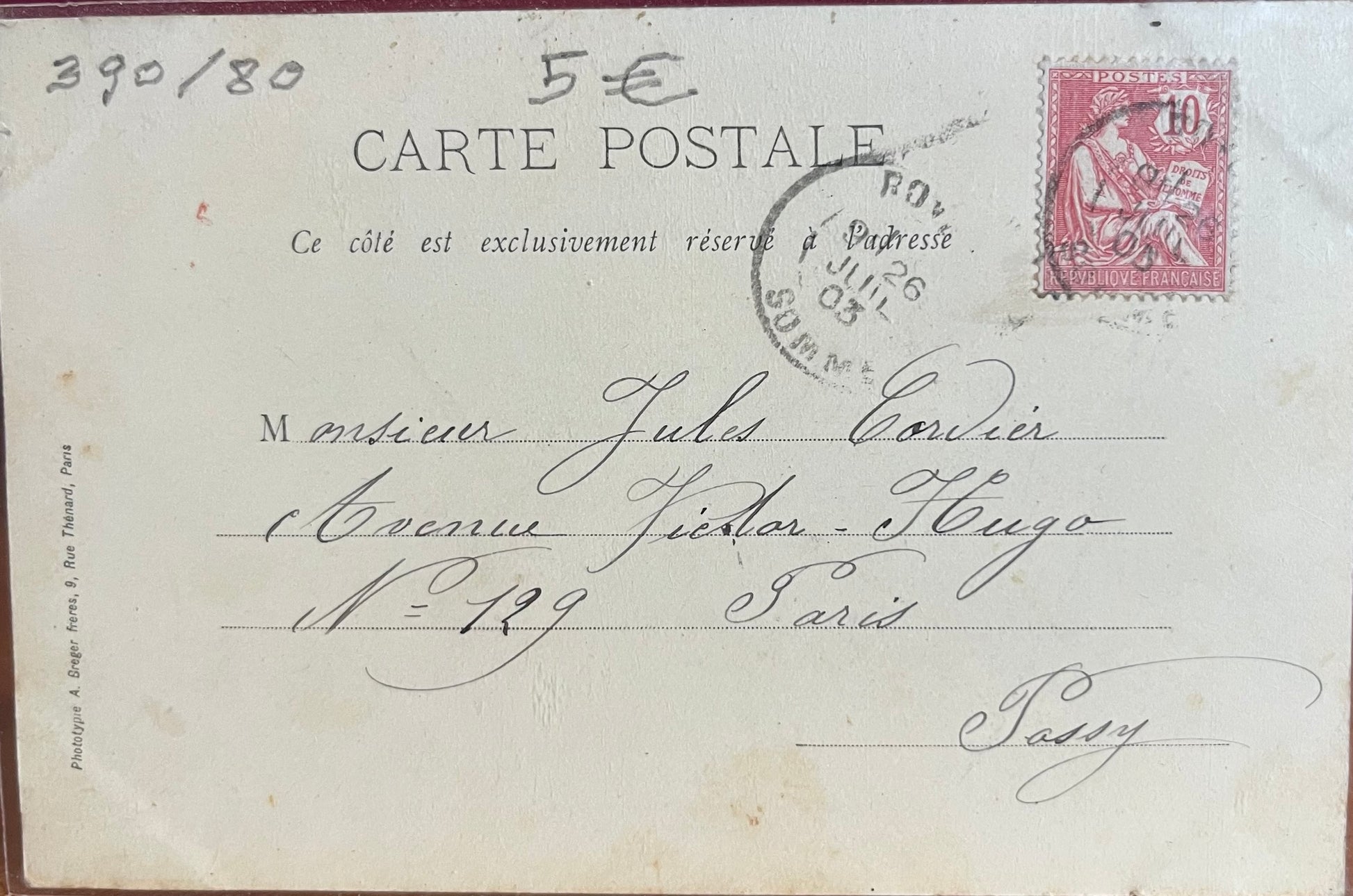 CPA FR80 Roye - Ancienne poste aux chevaux (construite en 1422)