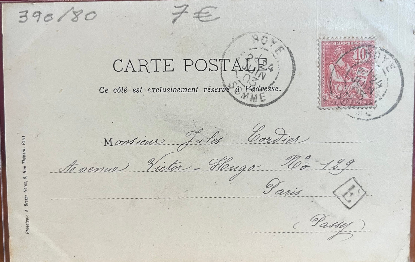 CPA FR80 Roye - La rue de Paris