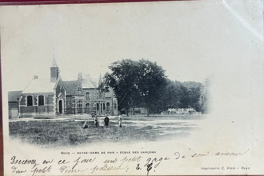 CPA FR80 Roye - Notre-Dame de paix - Ecole des garçons