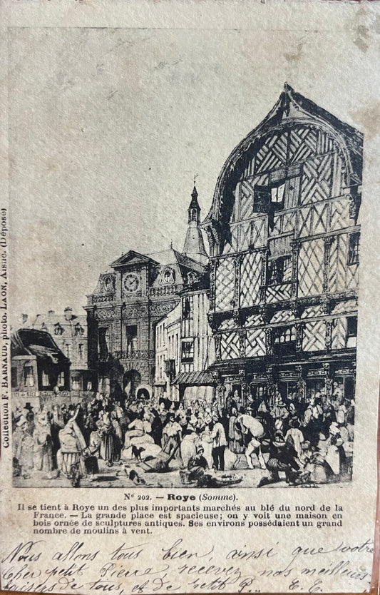 CPA FR80 Roye (Somme) - Le marché au blé