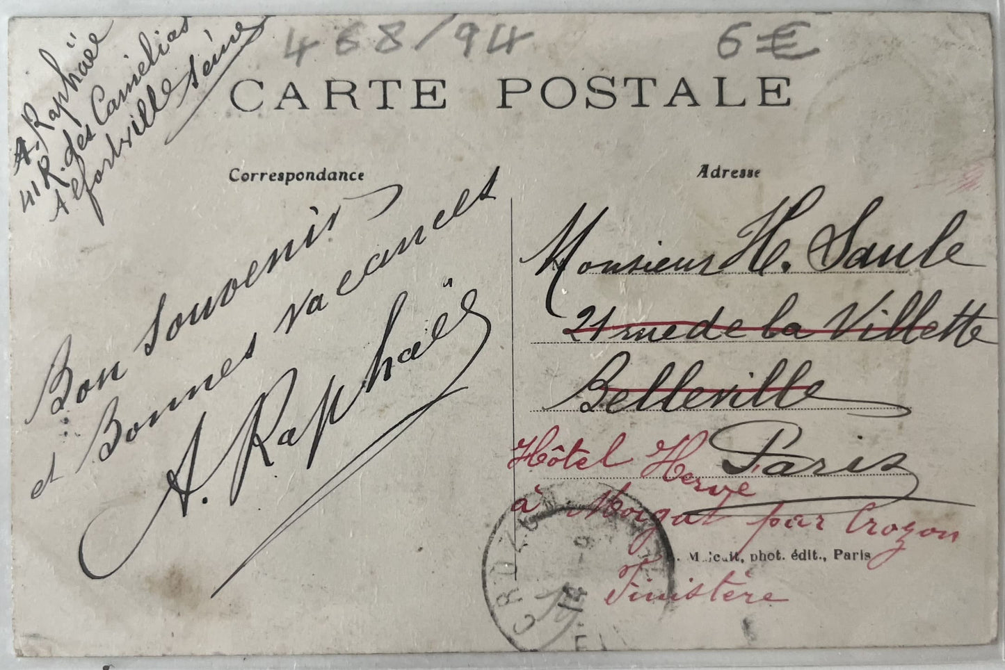 CPA FR94 Le Dirigeable Militaire "Republique" evoluant au-dessus de la gare de Maisons-Alfort - EM