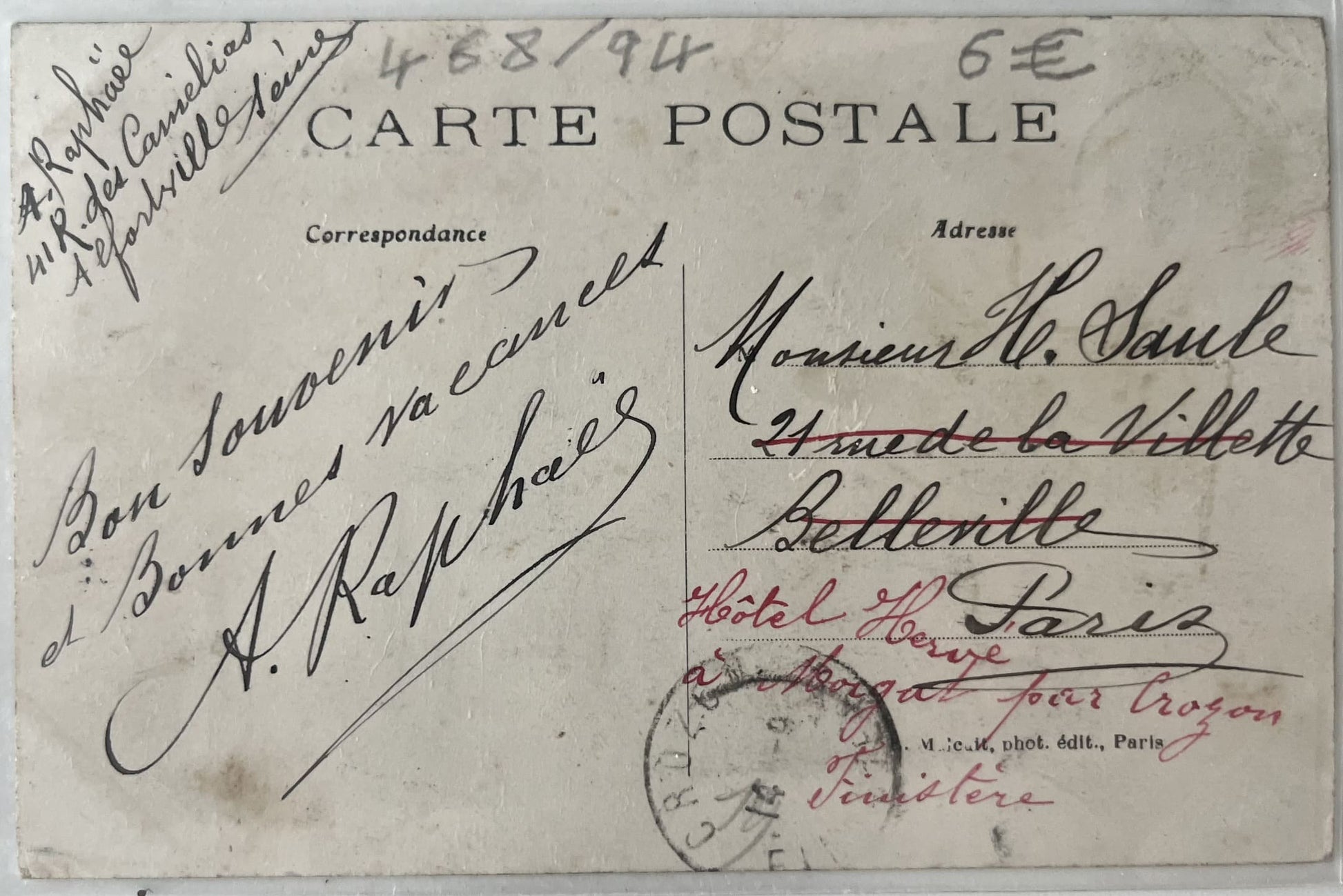 CPA FR94 Le Dirigeable Militaire "Republique" evoluant au-dessus de la gare de Maisons-Alfort - EM