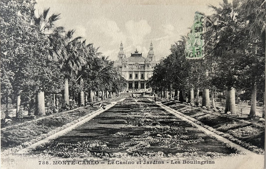 CPA MC Monte-Carlo - Le Casino et Jardins - Les Boulingrins