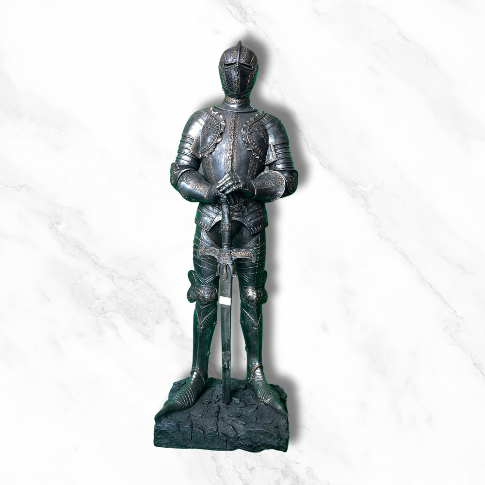 Statue de chevalier en armure – 112 cm en résine