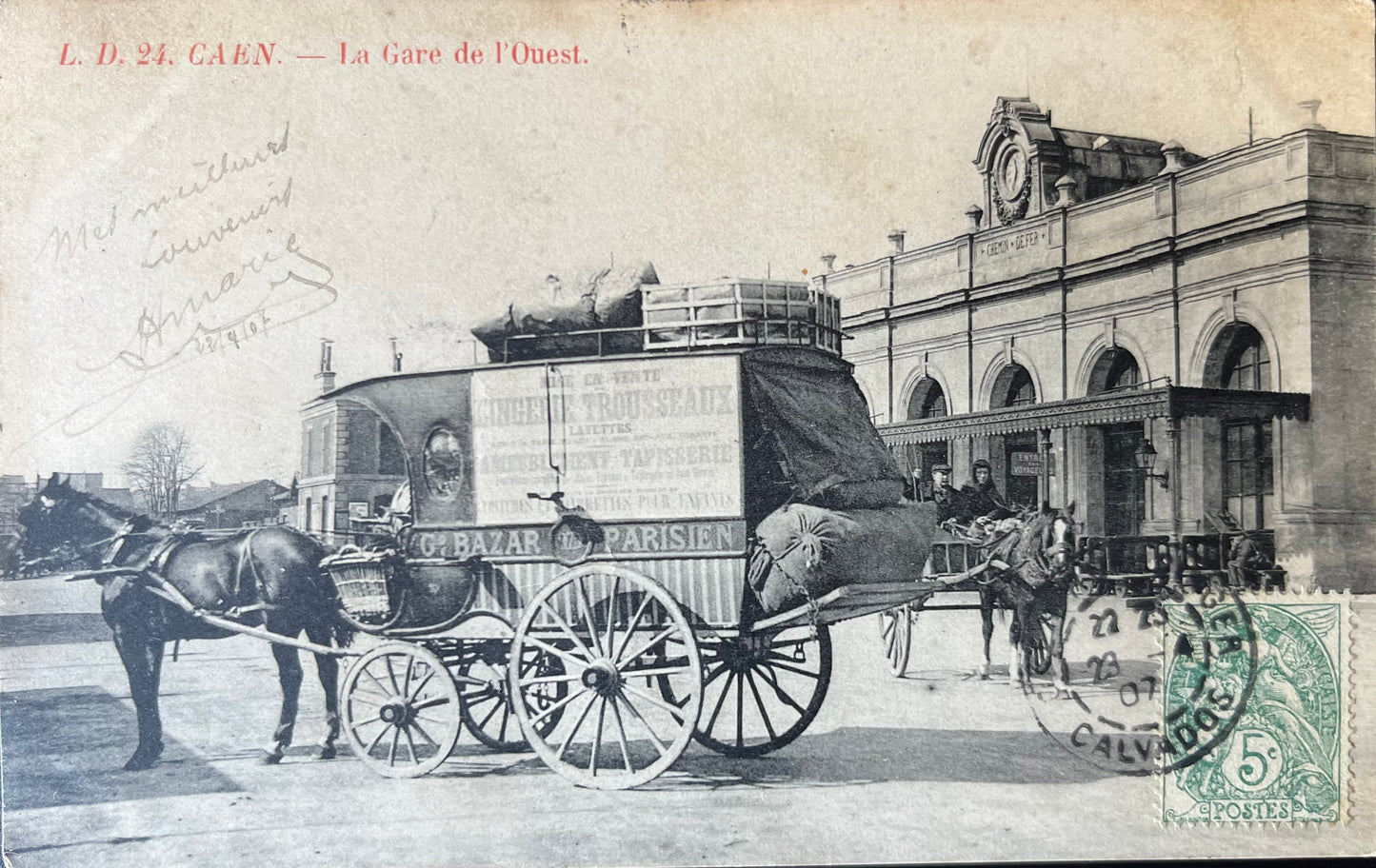 CPA FR14 Caen - La Gare de l'Ouest