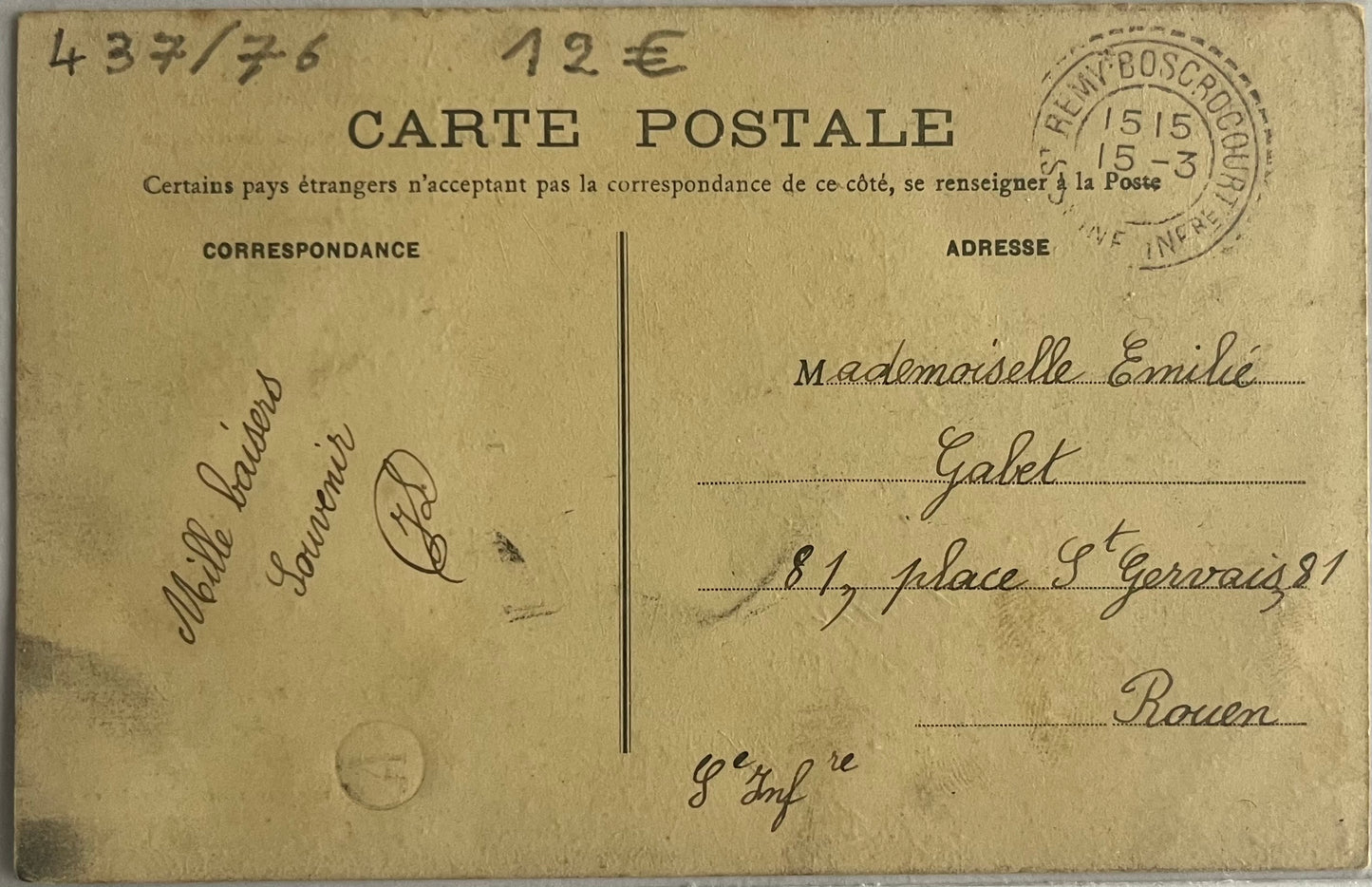 CPA FR76 Biville-sur-Mer (S.-Inf.) - Entrée de la Ferme de Neuvillette