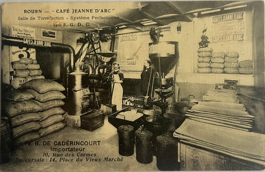 CPA FR76 Rouen - Café Jeanne d'Arc - Salle de Torréfaction - Système perfectionné