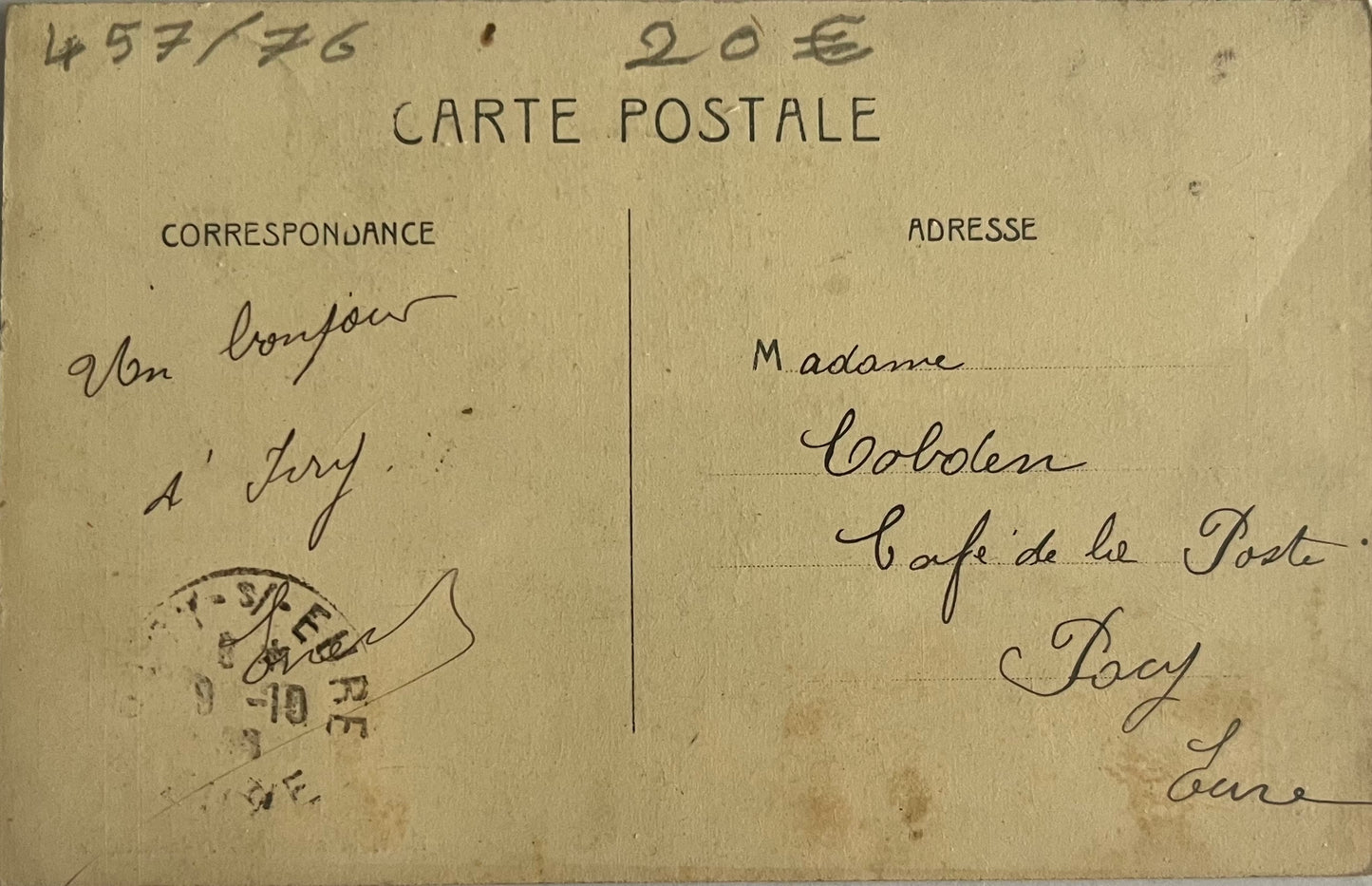 CPA FR27 Ivry-La-Bataille - Place de la gare - Distillerie Moderne tenue par G. Bridot