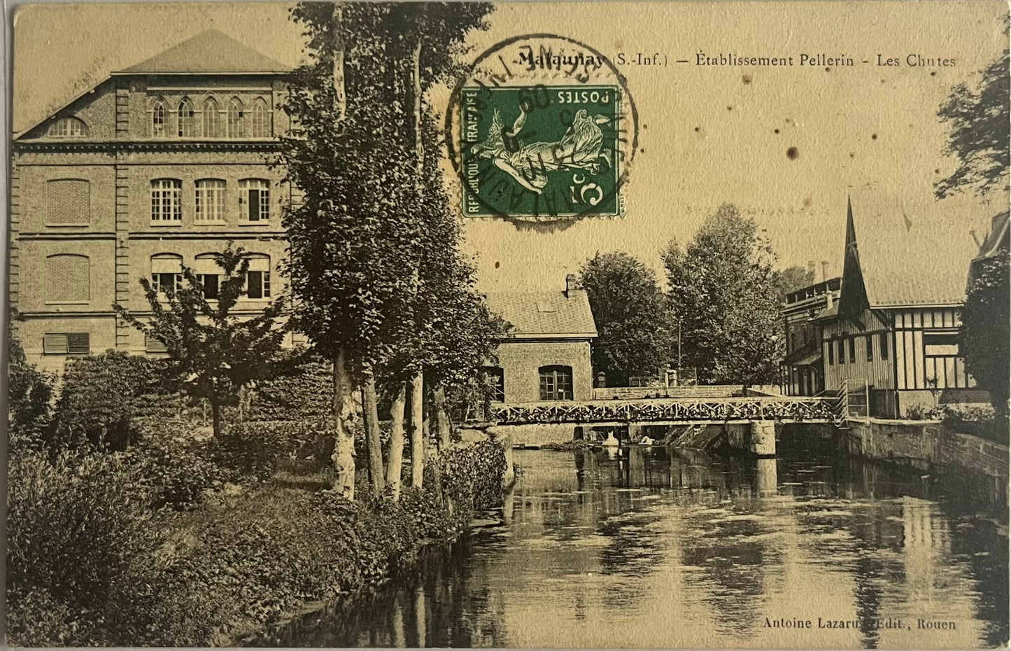 CPA FR76 Malaunay (S.-Inf.) - Etablissement Pellerin - Les Chutes