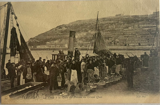 CPA FR76 Fécamp - La Vente à la Criée du Poisson au Grand Quai
