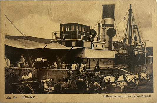 CPA FR76 Fécamp - Débarquement d'un Terre-Neuvas